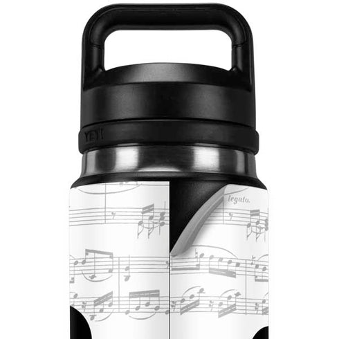BW Musical Notes YETI Rambler 26oz Bottle Skin