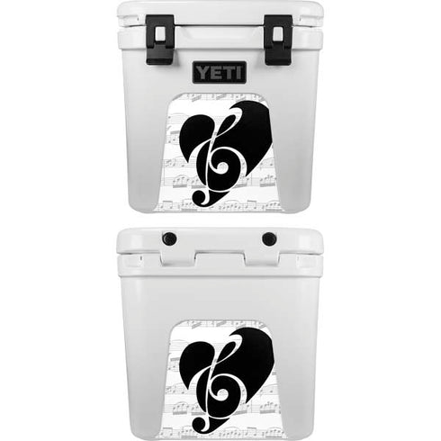 BW Musical Notes YETI Roadie 24 Hard Cooler Skin