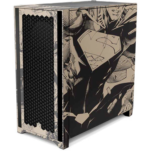 DC Comics Superman Unchained #1 Original Cover Pencils Corsair 4000D Tempered Glass Mid-Tower ATX Case Skin