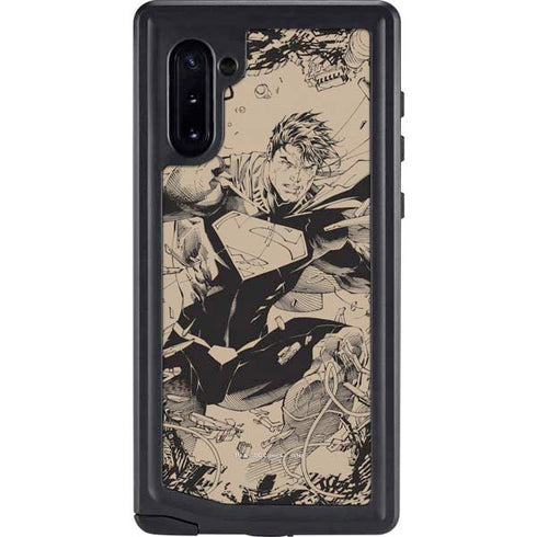DC Comics Superman Unchained #1 Original Cover Pencils Galaxy Note 10 Waterproof Case