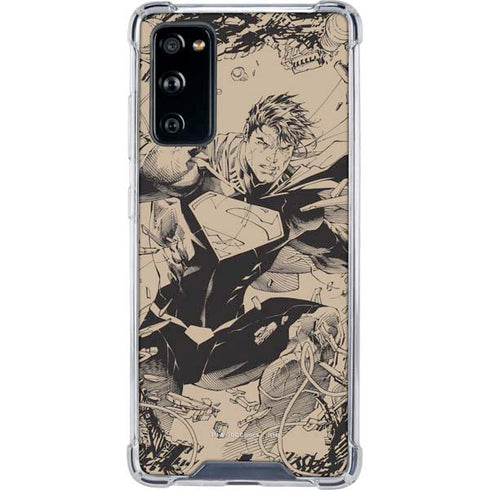 DC Comics Superman Unchained #1 Original Cover Pencils Galaxy S20 FE Clear Case