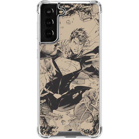 DC Comics Superman Unchained #1 Original Cover Pencils Galaxy S21 FE Clear Case