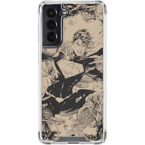DC Comics Superman Unchained #1 Original Cover Pencils Galaxy S22 Clear Case