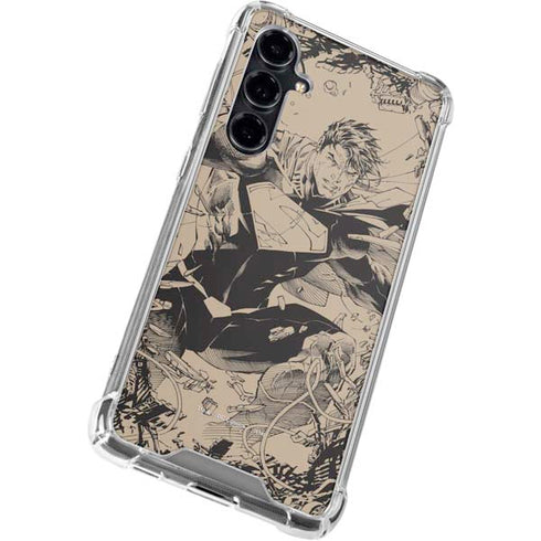 DC Comics Superman Unchained #1 Original Cover Pencils Galaxy S23 FE Clear Case