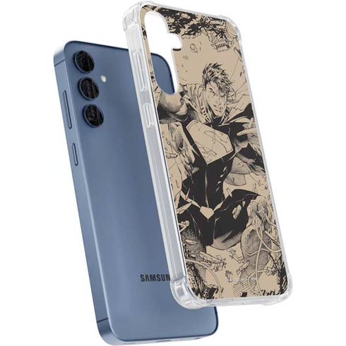 DC Comics Superman Unchained #1 Original Cover Pencils Galaxy S24 Clear Case