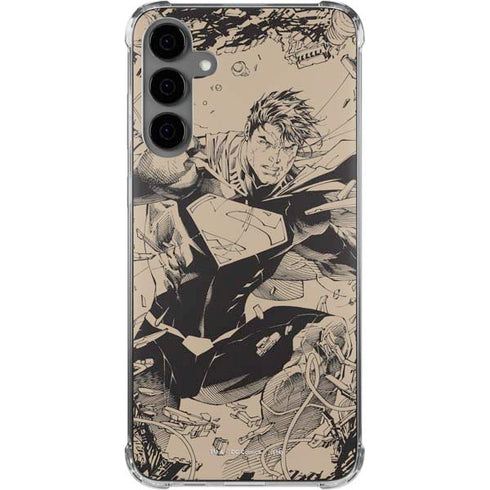 DC Comics Superman Unchained #1 Original Cover Pencils Galaxy S24 Plus Clear Case