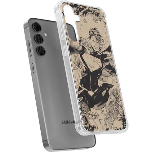 DC Comics Superman Unchained #1 Original Cover Pencils Galaxy S24 Plus Clear Case