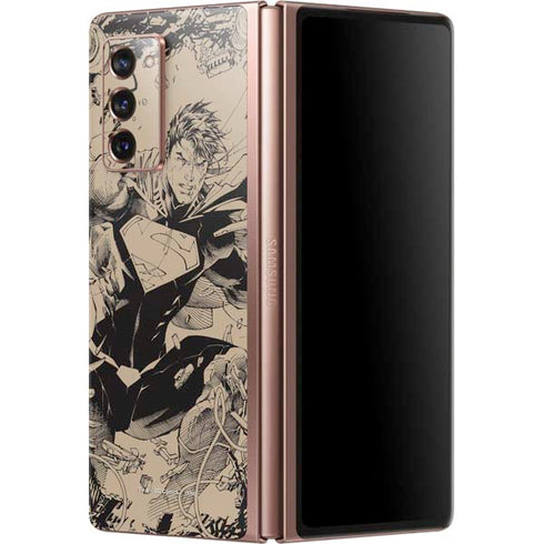 DC Comics Superman Unchained #1 Original Cover Pencils Galaxy Z Fold2 5G Skin