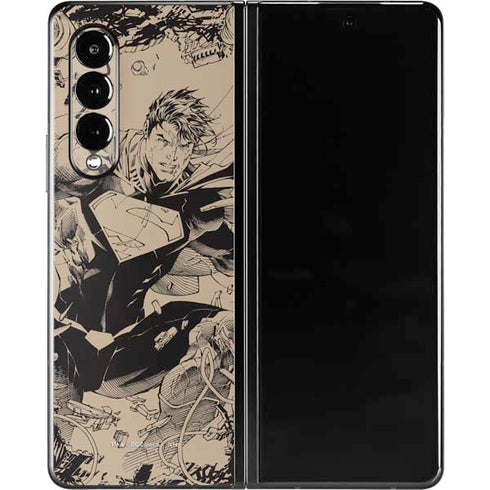 DC Comics Superman Unchained #1 Original Cover Pencils Galaxy Z Fold3 5G Skin