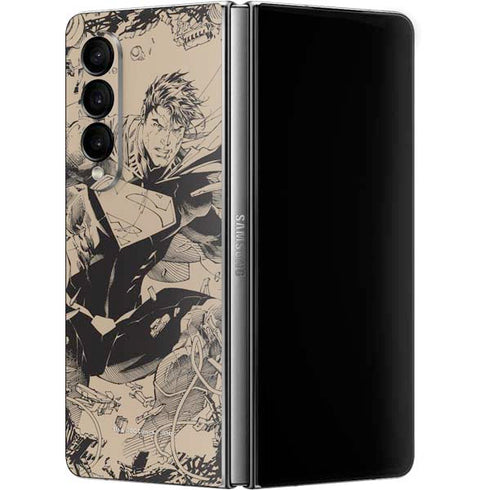 DC Comics Superman Unchained #1 Original Cover Pencils Galaxy Z Fold4 5G Skin