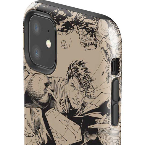 DC Comics Superman Unchained #1 Original Cover Pencils iPhone 11 Impact Case