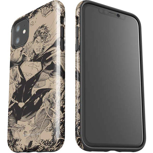 DC Comics Superman Unchained #1 Original Cover Pencils iPhone 11 Impact Case