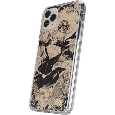 DC Comics Superman Unchained #1 Original Cover Pencils iPhone 11 Pro Clear Case