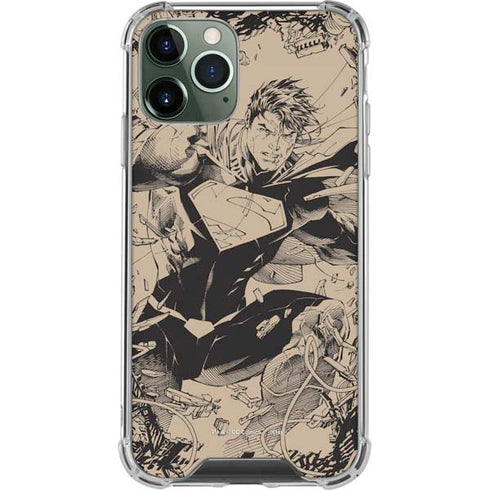 DC Comics Superman Unchained #1 Original Cover Pencils iPhone 11 Pro Max Clear Case