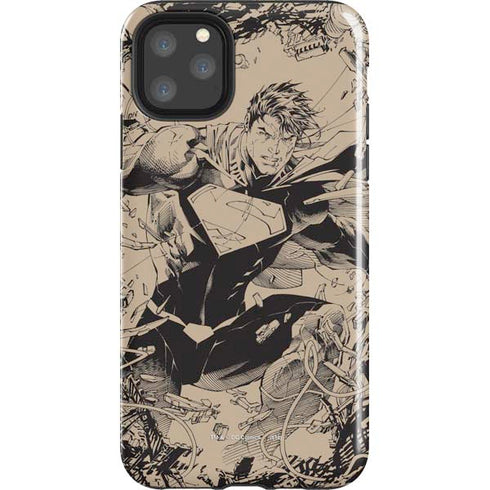 DC Comics Superman Unchained #1 Original Cover Pencils iPhone 11 Pro Max Impact Case