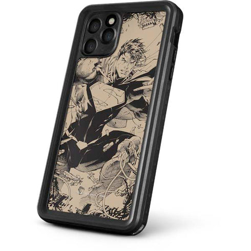 DC Comics Superman Unchained #1 Original Cover Pencils iPhone 11 Pro Waterproof Case