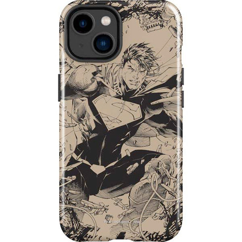 DC Comics Superman Unchained #1 Original Cover Pencils iPhone 15 Plus Impact Case