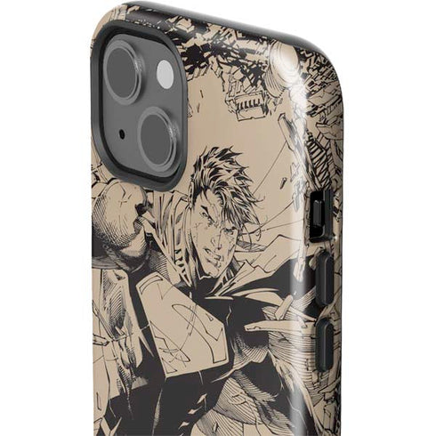 DC Comics Superman Unchained #1 Original Cover Pencils iPhone 14 Plus Impact Case