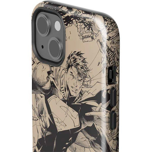 DC Comics Superman Unchained #1 Original Cover Pencils iPhone 15 Impact Case