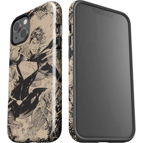 DC Comics Superman Unchained #1 Original Cover Pencils iPhone 15 Impact Case