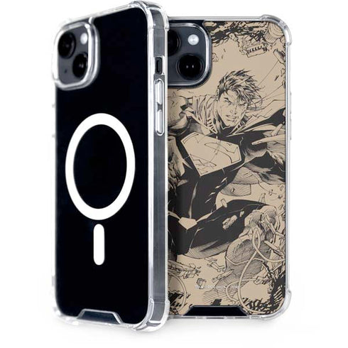 DC Comics Superman Unchained #1 Original Cover Pencils iPhone 15 Plus MagSafe Case