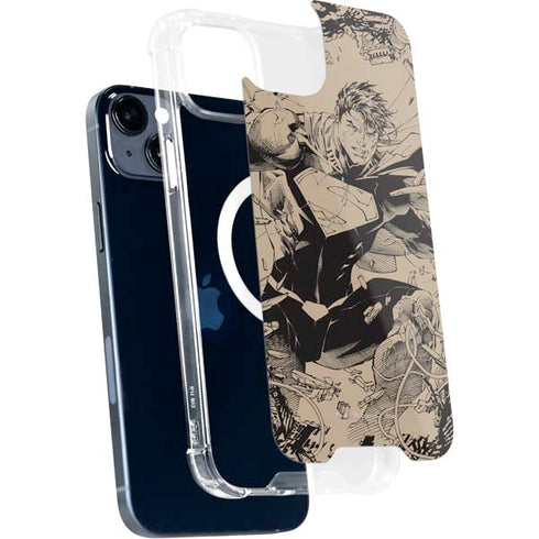 DC Comics Superman Unchained #1 Original Cover Pencils iPhone 15 Plus MagSafe Case