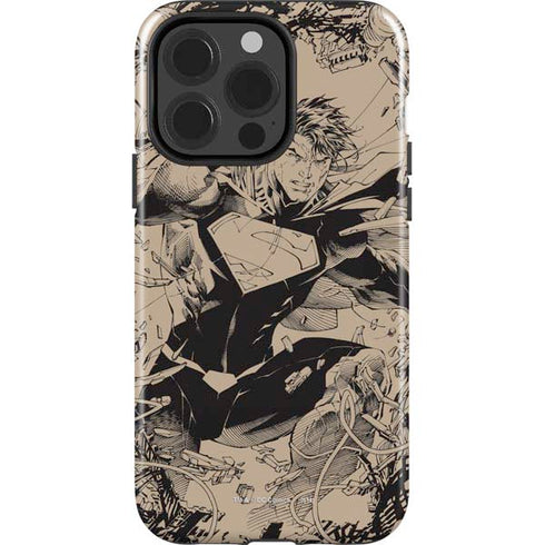 DC Comics Superman Unchained #1 Original Cover Pencils iPhone 15 Pro Impact Case