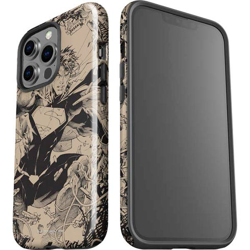 DC Comics Superman Unchained #1 Original Cover Pencils iPhone 15 Pro Impact Case