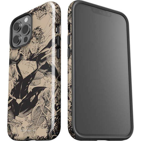 DC Comics Superman Unchained #1 Original Cover Pencils iPhone 15 Pro Max Impact Case