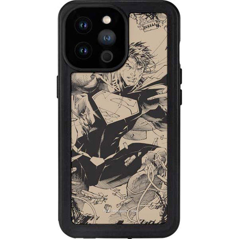 DC Comics Superman Unchained #1 Original Cover Pencils iPhone 14 Pro Max Waterproof Case