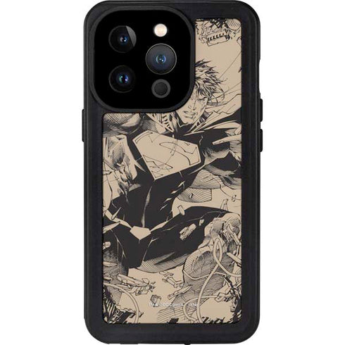 DC Comics Superman Unchained #1 Original Cover Pencils iPhone 14 Pro Waterproof Case