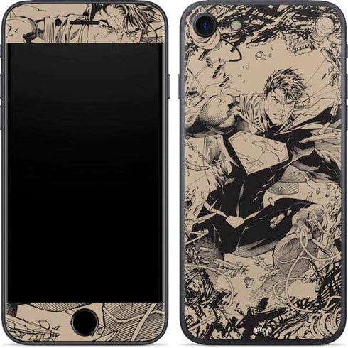 DC Comics Superman Unchained #1 Original Cover Pencils iPhone 8 Skin