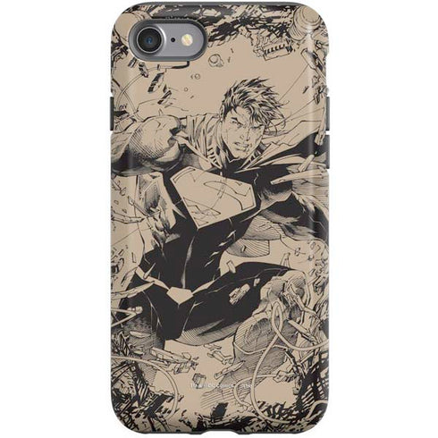 DC Comics Superman Unchained #1 Original Cover Pencils iPhone SE (2nd & 3rd Gen) Pro Case