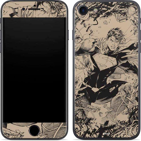 DC Comics Superman Unchained #1 Original Cover Pencils iPhone SE (2nd & 3rd Gen) Skin