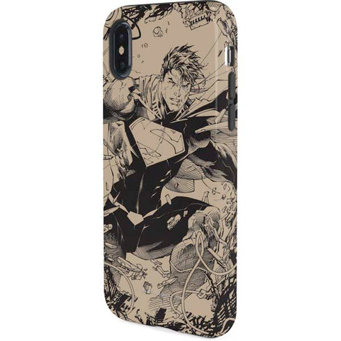 DC Comics Superman Unchained #1 Original Cover Pencils iPhone X Pro Case