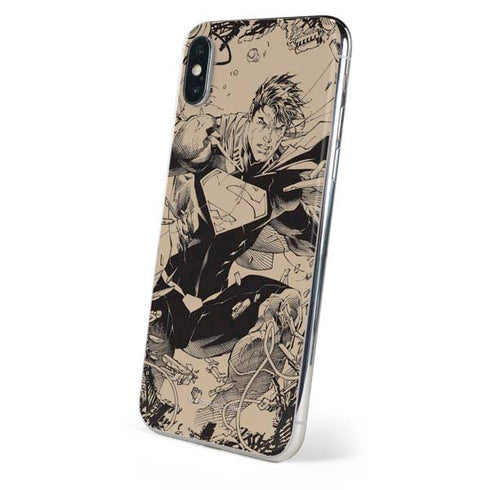 DC Comics Superman Unchained #1 Original Cover Pencils iPhone X Skin