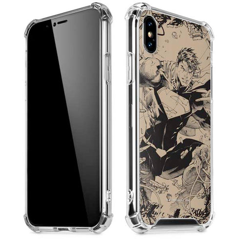 DC Comics Superman Unchained #1 Original Cover Pencils iPhone XS Max Clear Case