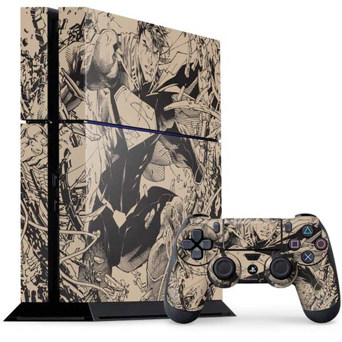 DC Comics Superman Unchained #1 Original Cover Pencils PS4 Console and Controller Bundle Skin