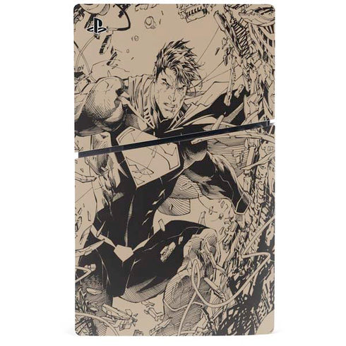 DC Comics Superman Unchained #1 Original Cover Pencils PS5 Slim Disk Console Skin