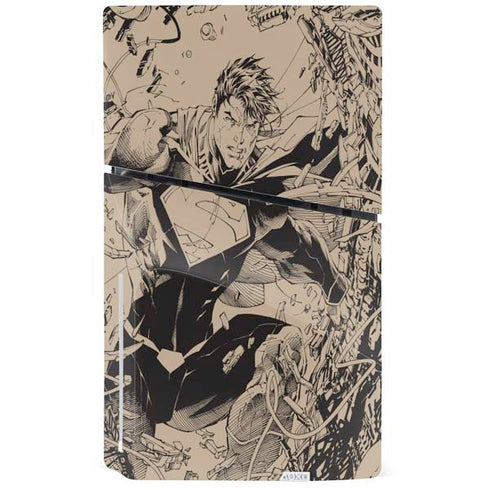 DC Comics Superman Unchained #1 Original Cover Pencils PS5 Slim Disk Console Skin