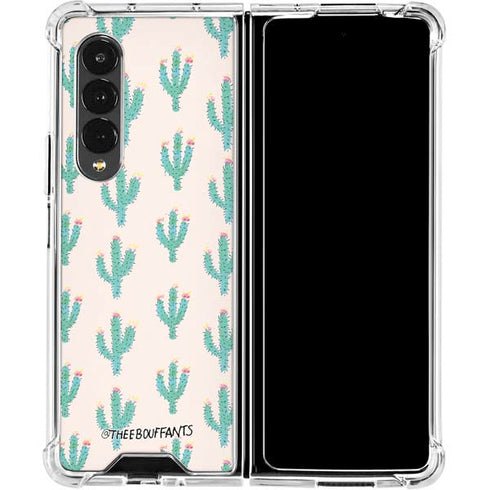 Bouffants and Broken Hearts Cacti 3 Galaxy Z Fold4 5G Clear Case