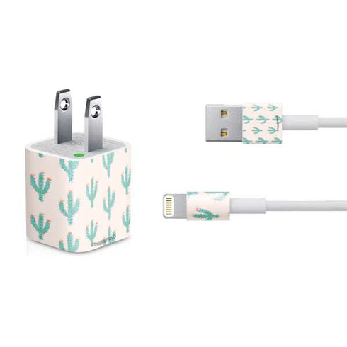 Bouffants and Broken Hearts Cacti 3 iPhone Charger (5W USB) Skin