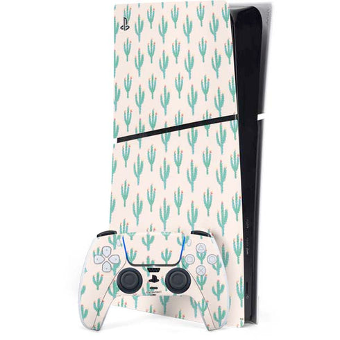 Bouffants and Broken Hearts Cacti 3 PS5 Slim Digital Edition Console Skin