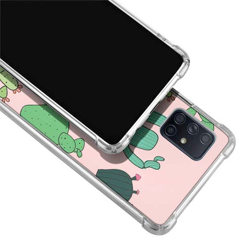 Cactus Print Galaxy A71 5G Clear Case