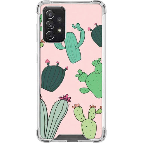 Cactus Print Galaxy A72 5G Clear Case