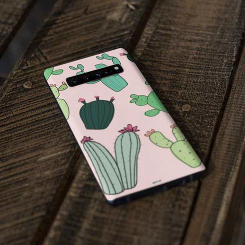 Cactus Print Galaxy S10 Skin