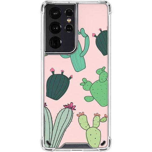 Cactus Print Galaxy S21 Ultra 5G Clear Case
