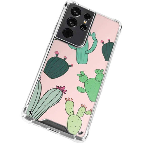 Cactus Print Galaxy S21 Ultra 5G Clear Case