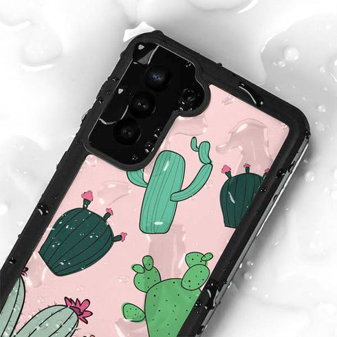 Cactus Print Galaxy S23 Plus Waterproof Case