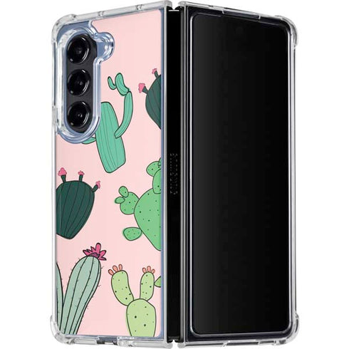 Cactus Print Galaxy Z Fold5 5G Clear Case